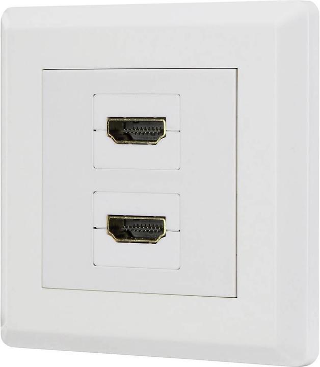 Produktbild Renkforce 2 Port Unterputz HDMI Wandanschlussdose mit Kabel (HDMI)