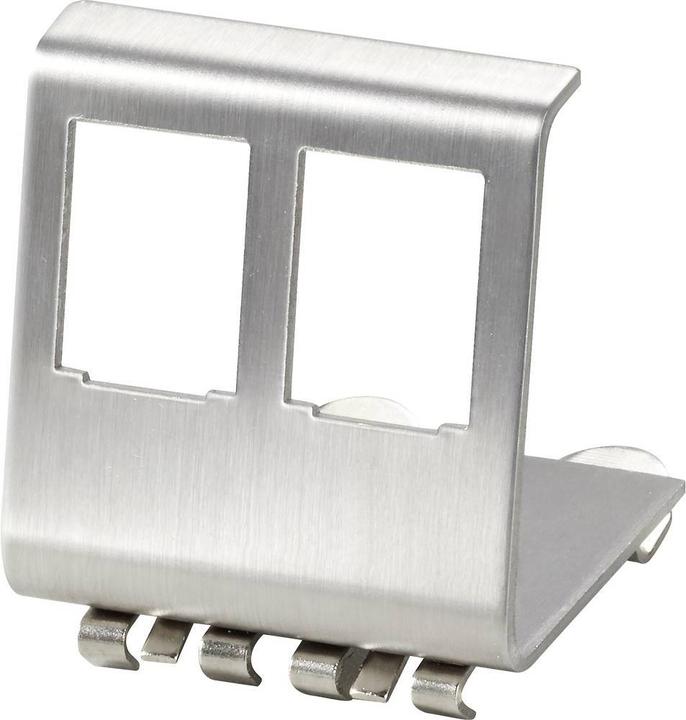 Actual product image Renkforce 2 Port RJ45 Keystone Module for DIN Rail (Keystone module holder)