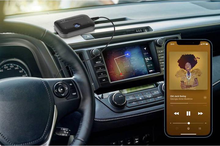 Immagine prodotto Renkforce Trasmettitore e ricevitore audio Bluetooth con batteria e microfono (Trasmettitore e ricevitore)