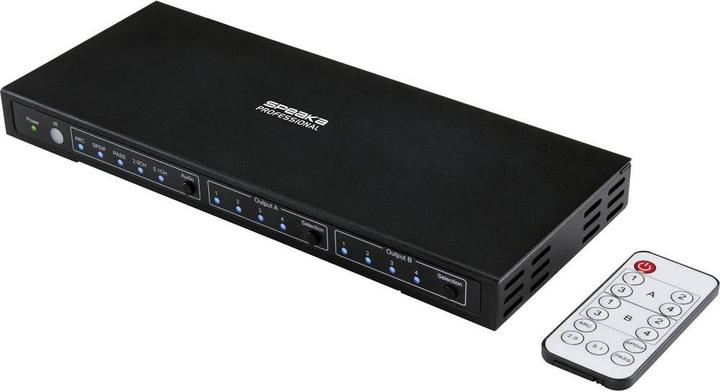 Actual product image SpeaKa Professional 4x2 HDMI Switch with Audio Extractor