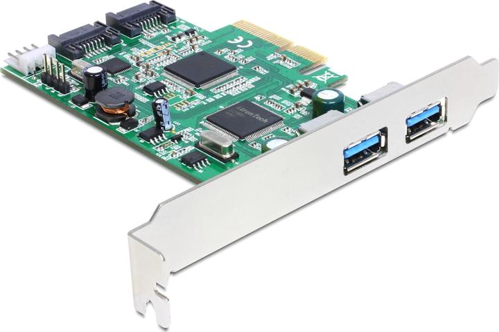 Produktbild Delock PCI-E Karte > 2 x extern USB 3.0 + 2 x intern SATA 6 Gb/s