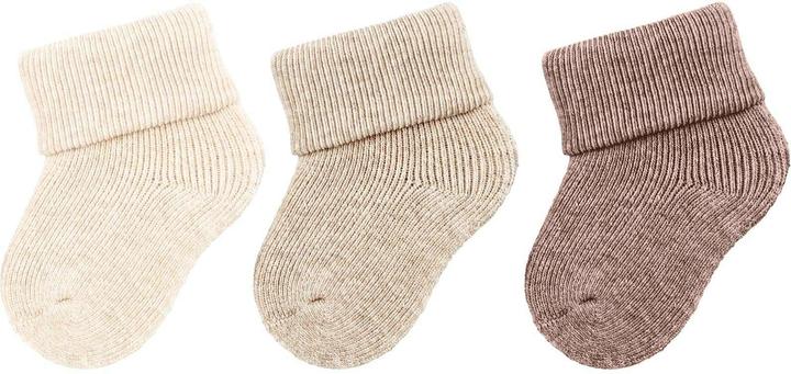 Sterntaler Lot de 3 chaussettes unies Nature Mélange One Size (Lot de 3, Taille unique)
