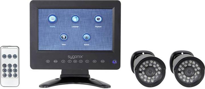 Immagine prodotto Sygonix Set di telecamere di sorveglianza AHD a 2 canali con telecamere da 1280 x 720 pixel (1280 x 720 pixel)