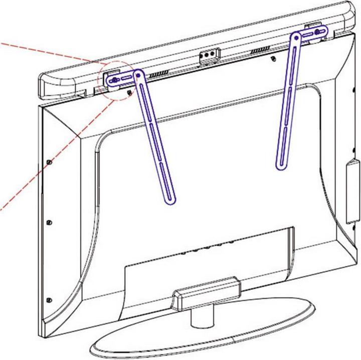 Actual product image SpeaKa Professional Soundbar mount Easy with joints (1 pair, Wall installation, Rotatable)