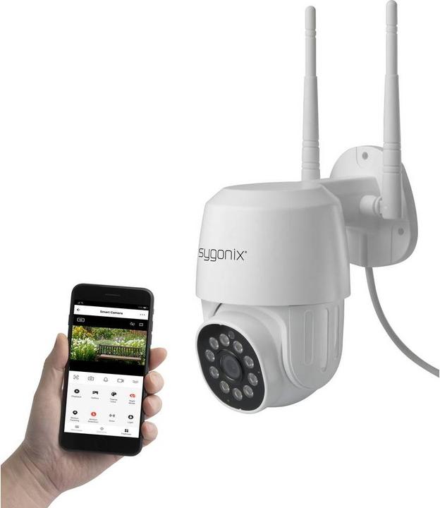 Sygonix LAN, WLAN IP pan/tilt camera (1920 x 1080 Pixels)