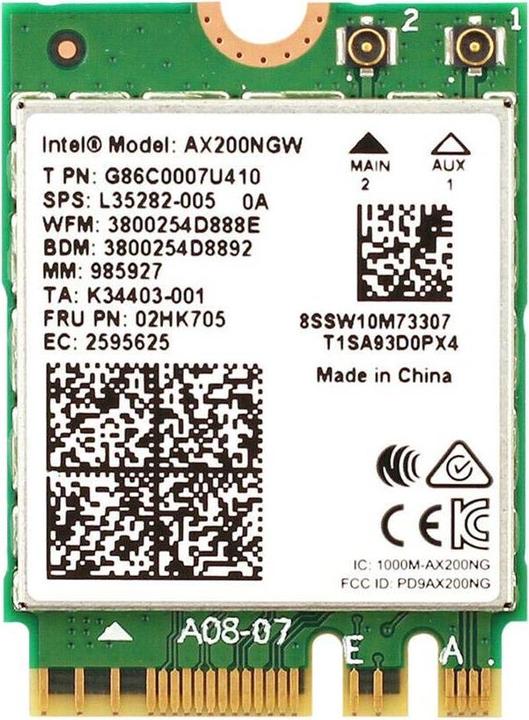 Productafbeelding Intel Wi-Fi 6 AX200 niet vPro (M.2 Een sleutel, M.2 E-sleutel)