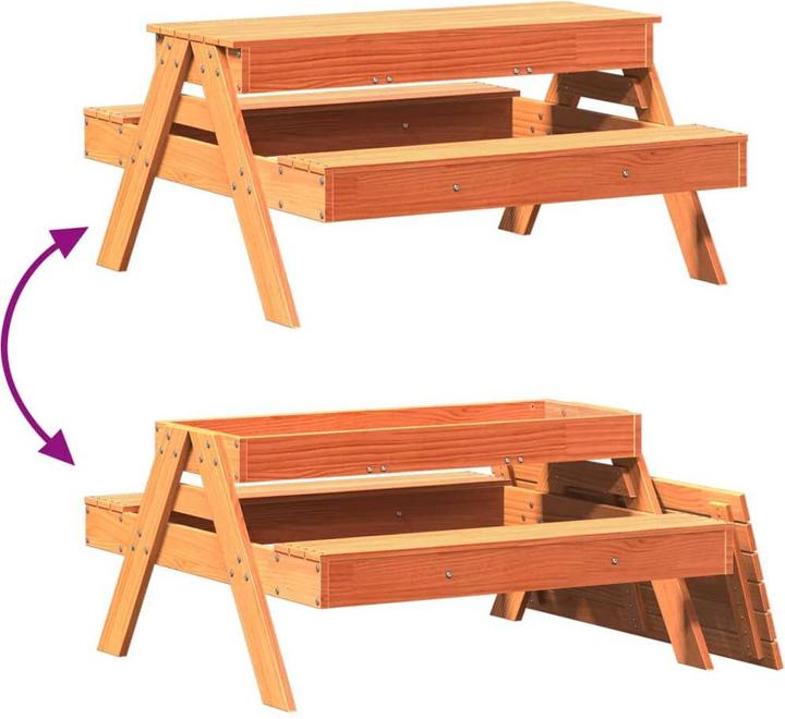 Actual product image VidaXL Picnic table with sandpit for children