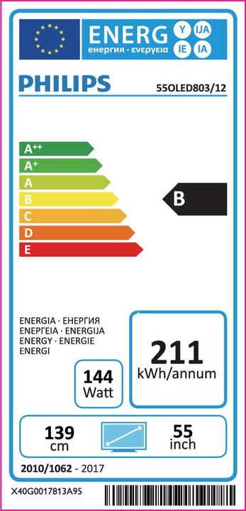 Energie-Label Philips 55OLED803/12 (55", OLED, 4K, 2018)