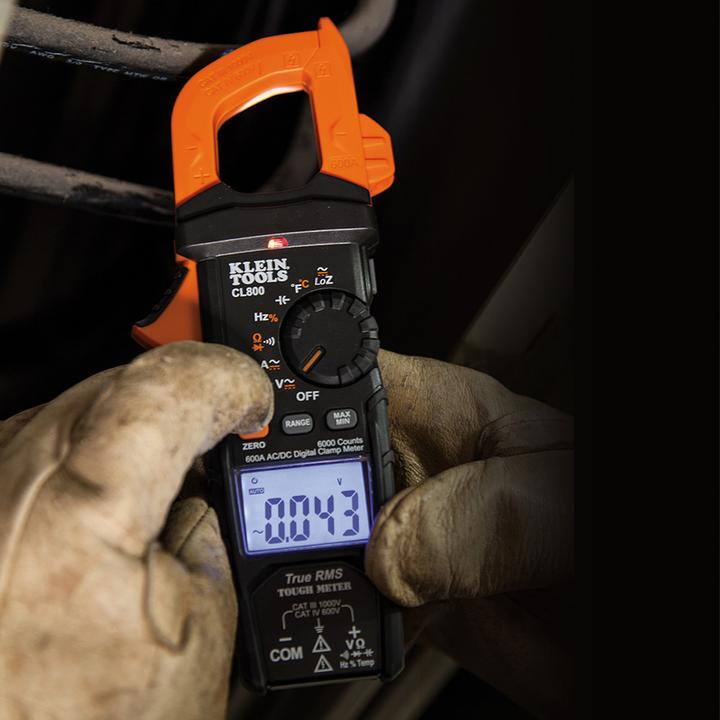 Image du produit Klein Tools CL800 Pince ampèremétrique numérique AC/DC avec réglage automatique de la plage (CL800) (CAT IV 600V)