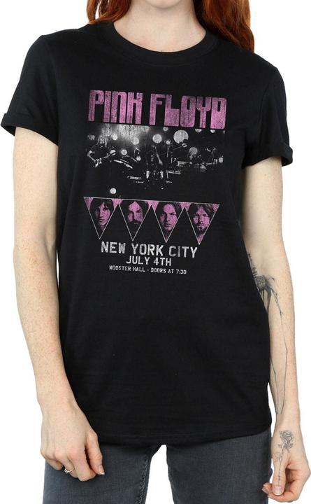Actual product image Pink Floyd Womens/Ladies Tour NYC Cotton Boyfriend T-Shirt (XXL)