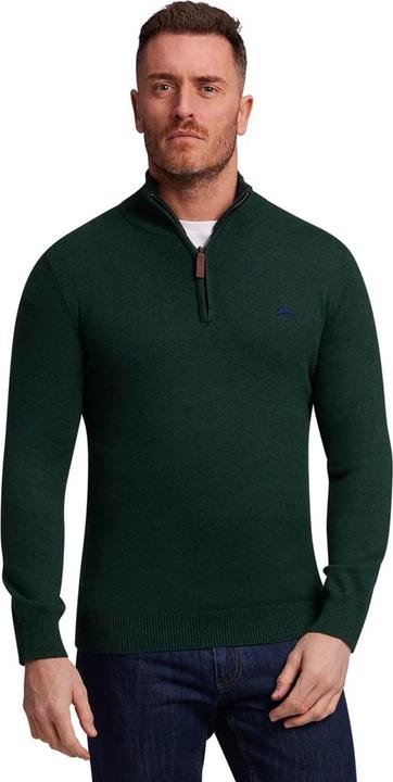 Actual product image Raging Bull Mens Classic Knitted Cashmere Blend Quarter Zip Jumper (5XL)
