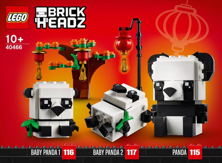 Immagine prodotto LEGO I panda per il Capodanno cinese (40466, LEGO Brickheadz)