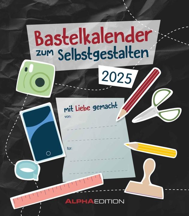 Produktbild Alpha Edition Do-it Yourself schwarz 2025 - Bastelkalender - DIY - 21x24 (21 x 24 cm, Harter Einband, Deutsch)