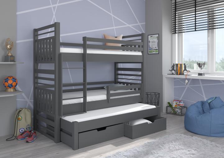 Immagine prodotto ADRK Furniture Letto a castello triplo HIPPO 180x80 (180 x 80 cm)