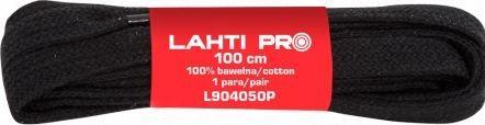 Lahti Pro FLAT LACES 100% COTTON BLACK L904052P, 10PAR, 120CM, LAHTI (120 cm)