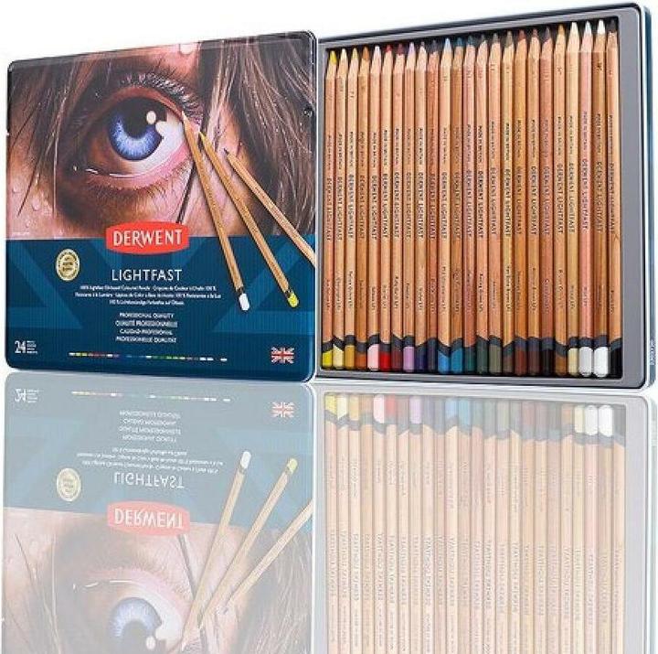 Image du produit Derwent Crayons de couleur Lightfast, 4 mm, multicolore, 24 pièces (Multicolore, 24 x)