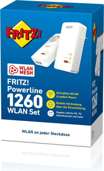 Image du produit AVM FRITZ!Powerline 1260 WLAN Set (1200 Mbit/s)