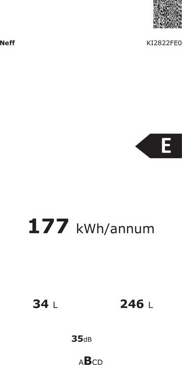 Energie-Label Neff Einbau-Kühlschrank (280 l)