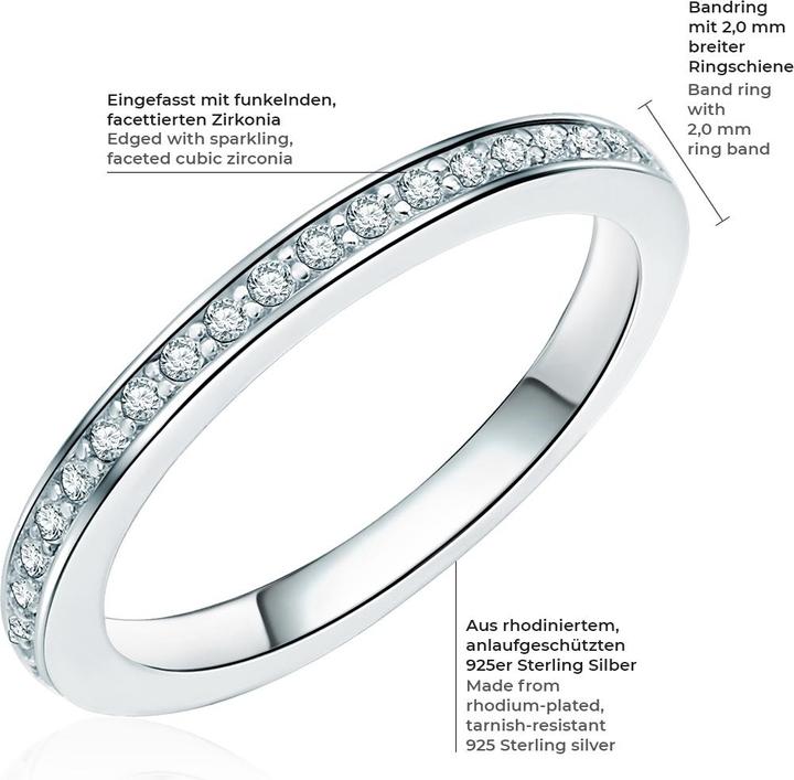 Produktbild Rafaela Donata Damen Sterling Silber Zirkonia silber - 3966 (52, 925 Silber)