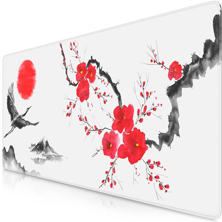 Actual product image Titanwolf Gaming Mouse Pad, 900 x 400mm XXL Speed Gaming Mouse Mat, Mousepad Extra Large Surface, Ink Sakura 6 (XXL)