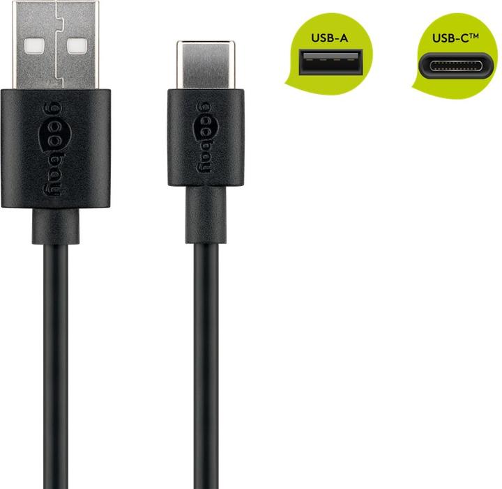 Produktbild Goobay USB-A to USB-C Kabel (2 m, USB 2.0)