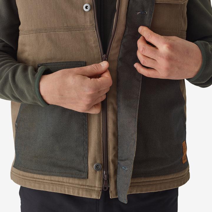 Actual product image Solognac Waistcoat 500 padded hardwearing brown (XXL)