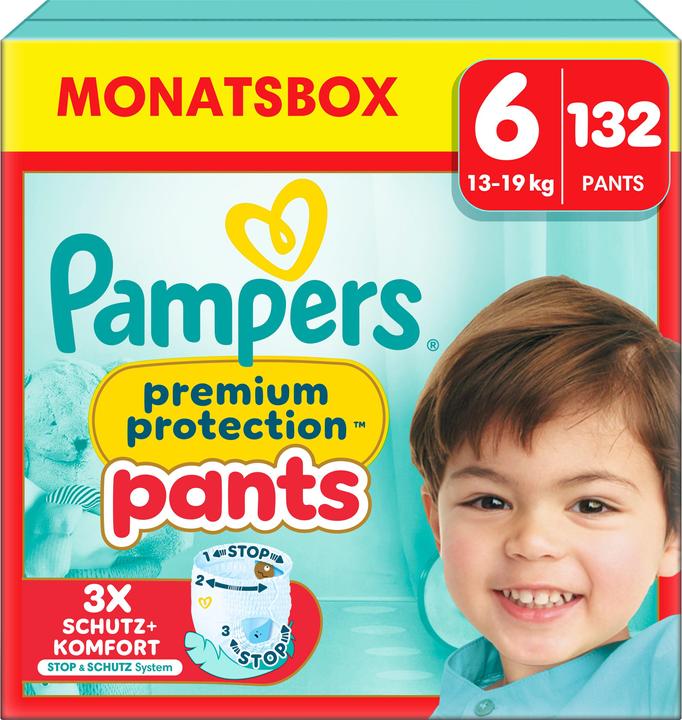 Produktbild Pampers Premium Protection Pants (Gr. 6, Monatsbox, 132 Stück)