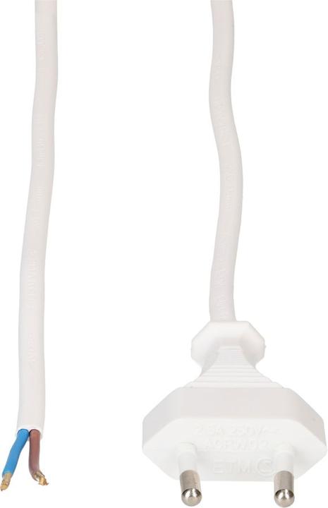 Actual product image Max Hauri TDLF power cable H03VVH2-F2X0.75 3m white (3 m)
