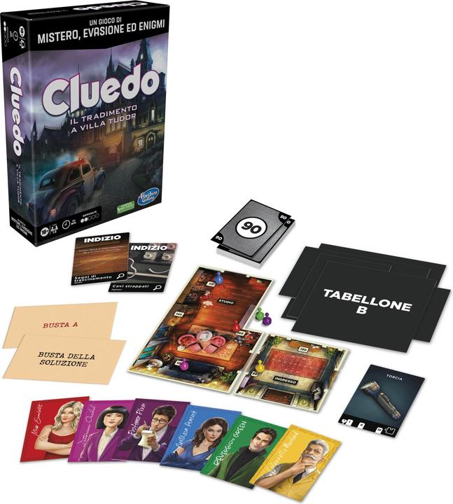 Produktbild Hasbro Gaming Cluedo Verrat in der Villa, ein Krimi- und Rätselspiel, kooperatives Familien-Brettspiel ab 10 Jahre (Italienisch)