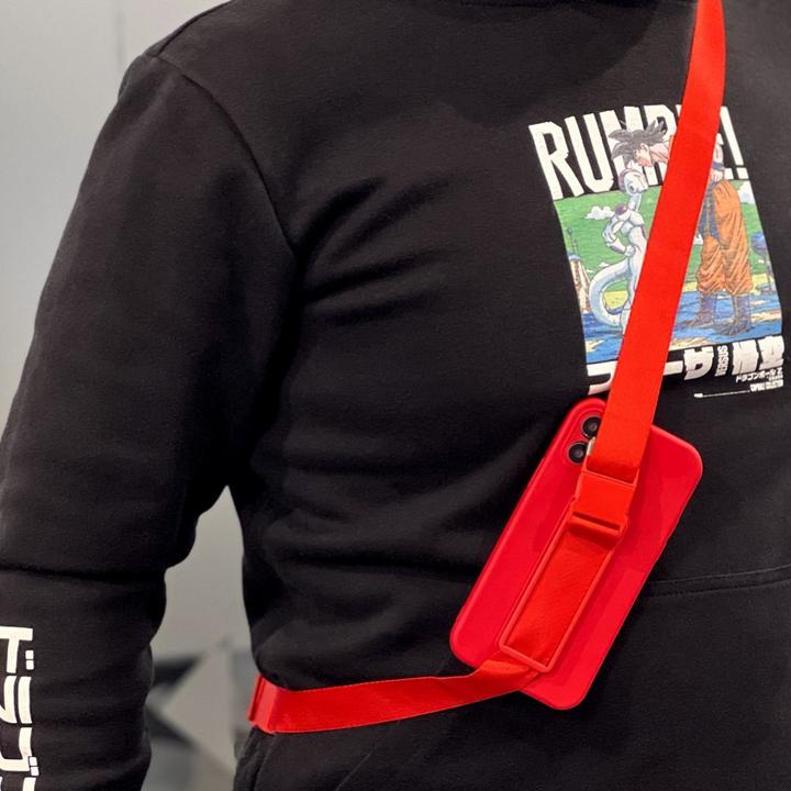 Image du produit Hurtel Rope case gel case avec une chaîne lanyard bag lanyard iPhone 13 Pro bleu clair (Apple iPhone 13 Pro)