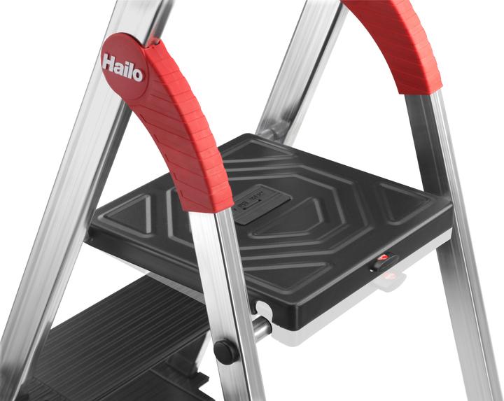 Actual product image Hailo L100 TopLine, aluminium safety stepladder, 8 steps (Stepladder, 147 cm)