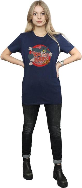 Image du produit Tom & Jerry T-shirt boyfriend en coton Catch pour femmes/femmes (L)