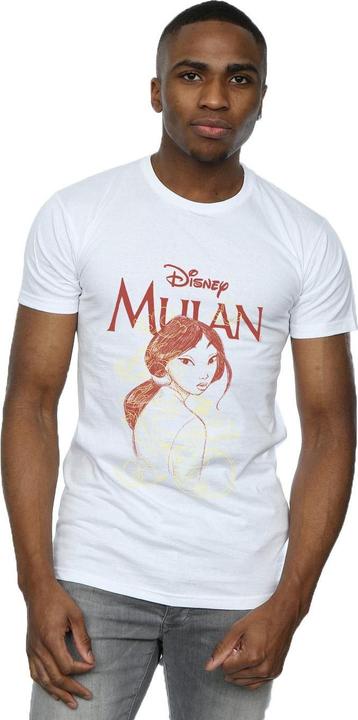 Actual product image Disney Mens Mulan Dragon Sketch T-Shirt (XL)