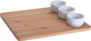 Excellent Houseware Sushi set bamboo porcelain 4-piece