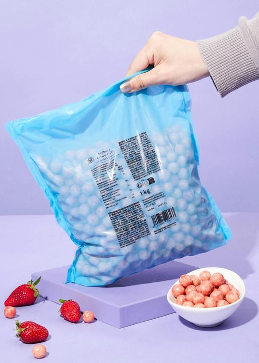 KoRo Rice crispies in white chocolate with strawberry powder (1000 g)