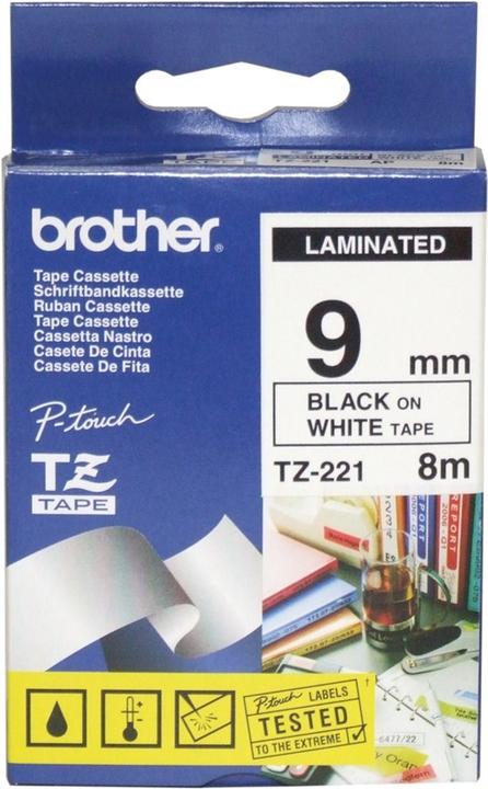 Immagine prodotto Brother TZe-221 (0.90 cm, Nero, Bianco)