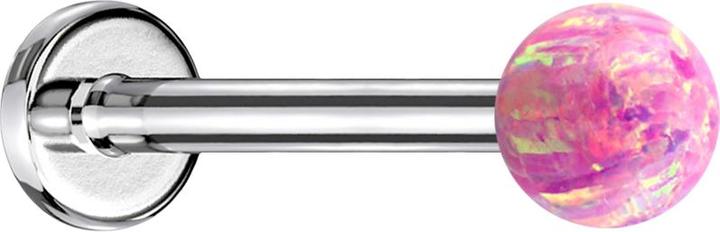 Immagine prodotto Star Piercing Micro Labret argento con sfera Opale rosa (senza ottone, Acciaio chirurgico 316L)