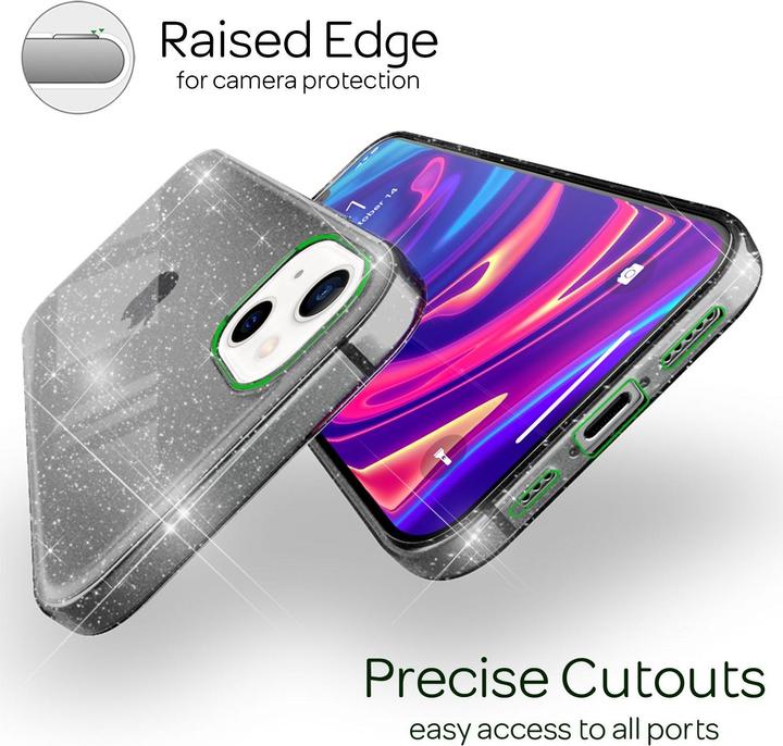 Produktbild Nalia Klare Glitzer Silikon Hülle (Apple iPhone 13 mini)