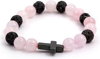 Beneto Beaded bracelet made of rosemary. lava stone and hematite MINK06 / 17