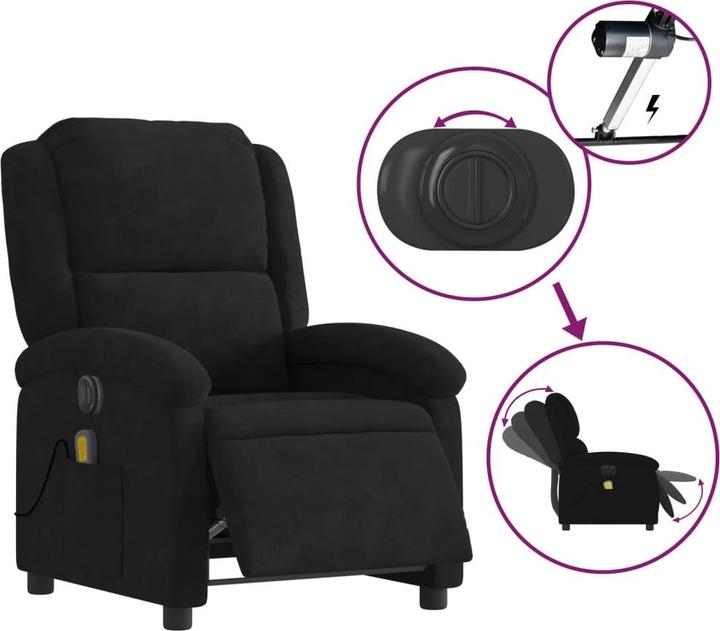 Actual product image VidaXL Massage chair electric velvet