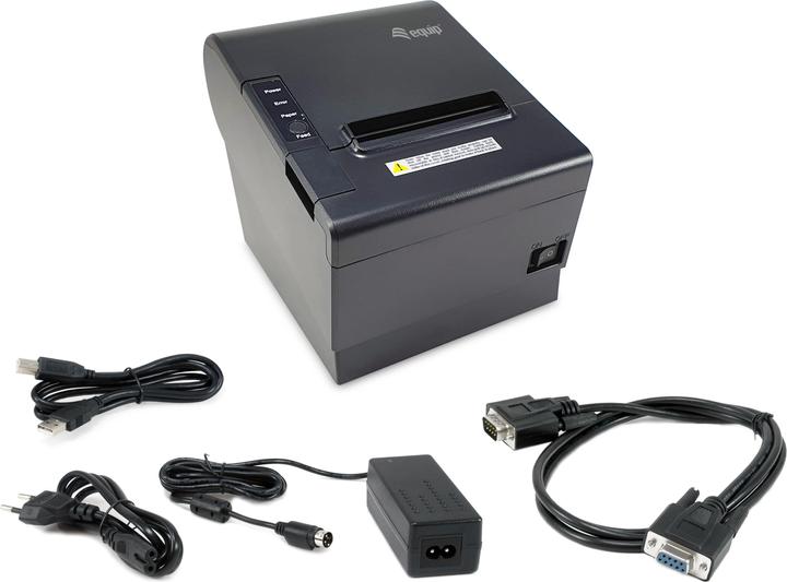 Produktbild equip Thermodrucker 80mm USB/Ethernet/Seriell/RJ11 sw (USB, RS-232, RJ11)