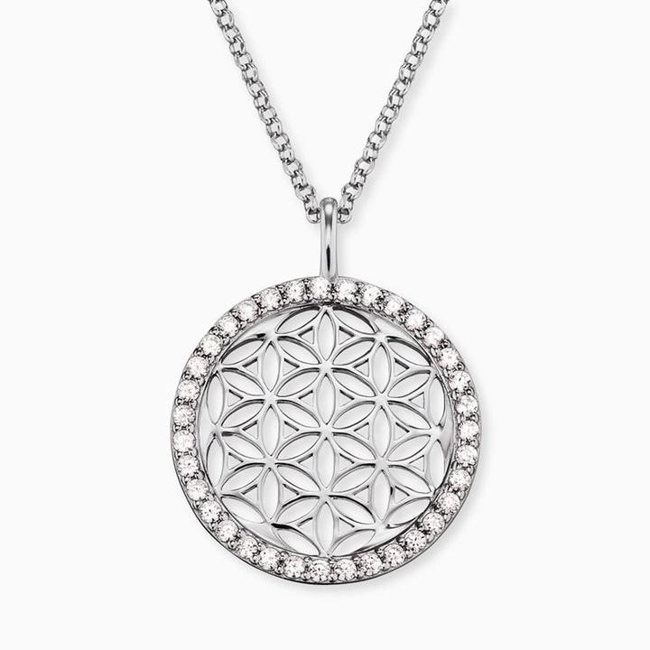 Actual product image Engelsrufer Balance Necklace Flower of Life (Silver rhodium-plated, 925 silver rhodium-plated, 50 cm)