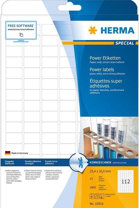 Actual product image Herma Power labels A4