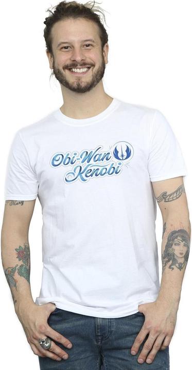 Immagine prodotto Star Wars Obi-Wan Kenobi Ribbon Font Maglietta Uomo (S)
