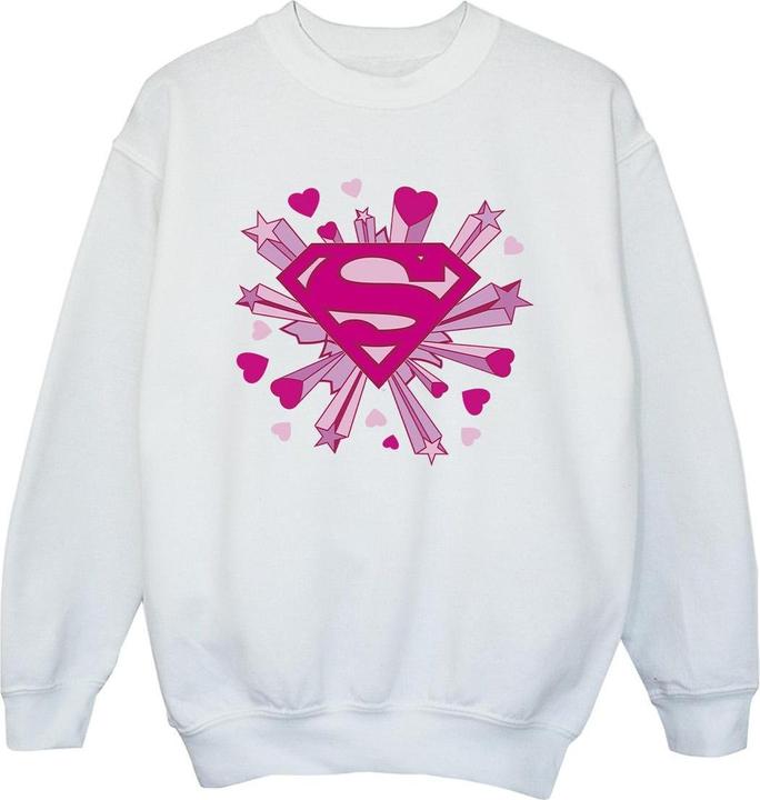 Immagine prodotto Superman Pink Hearts And Stars Logo Felpa Ragazze (116)