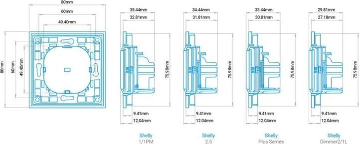 Produktbild Shelly Wall switch 4 - black