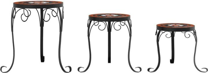 Image du produit VidaXL Pflanzenständer 3 Stk. Terrakottarot und Keramik