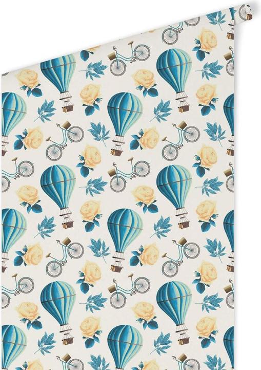 Actual product image Trenddeko Vintage hot air balloon - blue (528 x 48 cm)