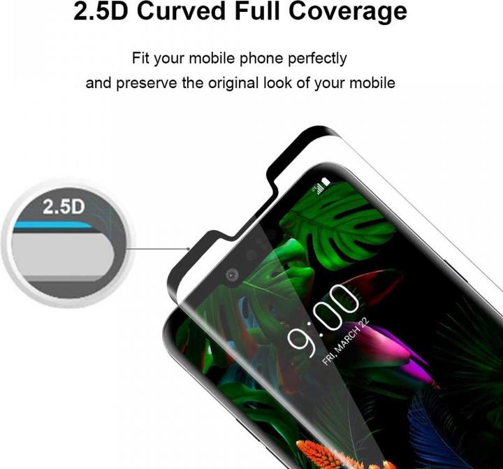 Actual product image Screenguard LG G8S ThinQ Full Screen Protective Glass Film 2.5D 9H (1 Piece, G8s ThinQ)