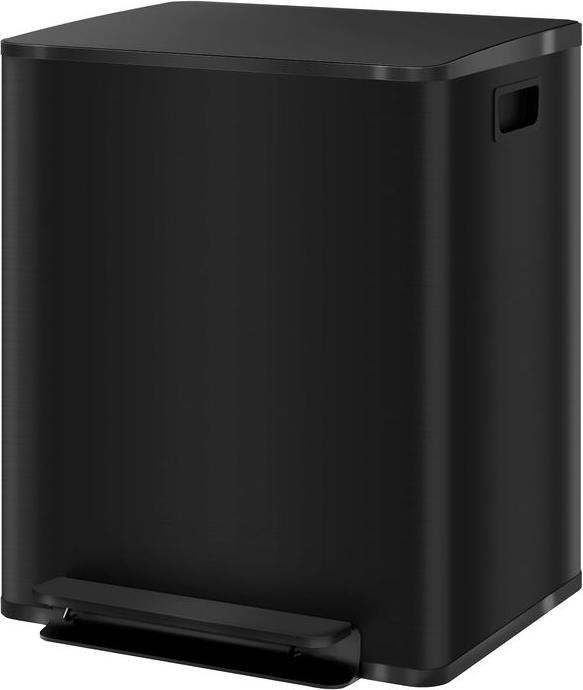 Produktbild Swisshandel24 Mülleimer 2 x 25L Treteimer mit Deckel, Fusspedal, Inneneimer, Edelstahl (50 l)